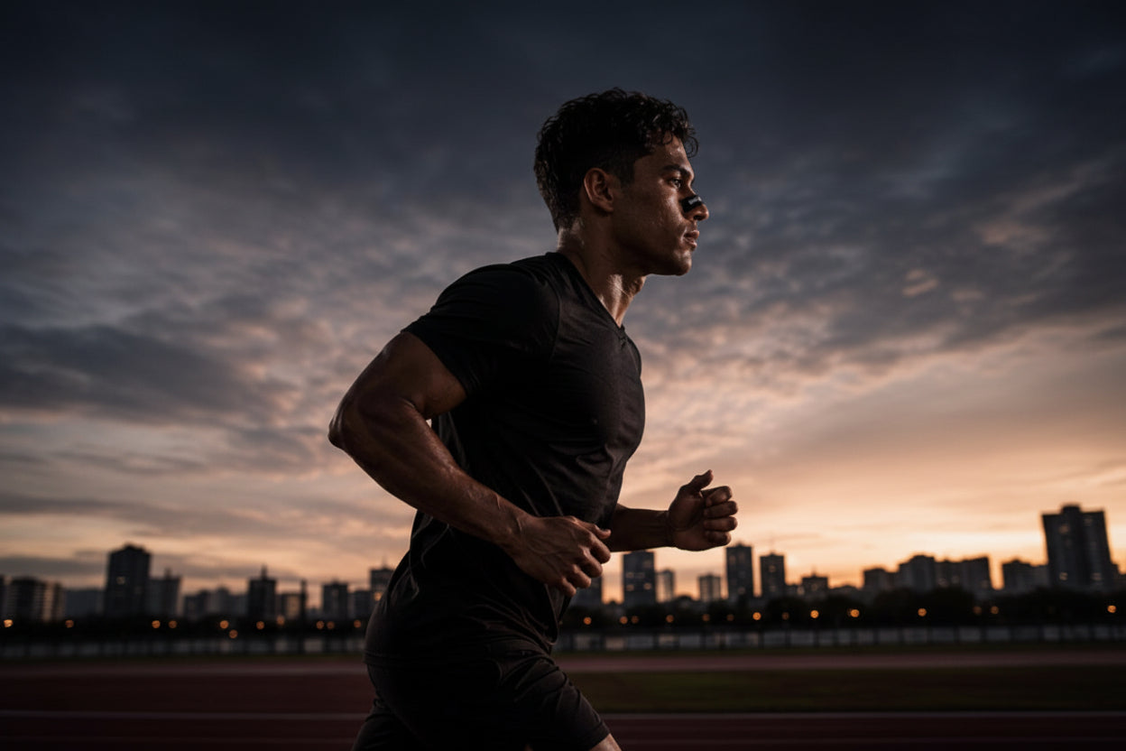 Runner at dusk